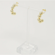Load image into Gallery viewer, Golden Dots Hoop Earrings
