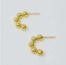 Load image into Gallery viewer, Golden Dots Hoop Earrings
