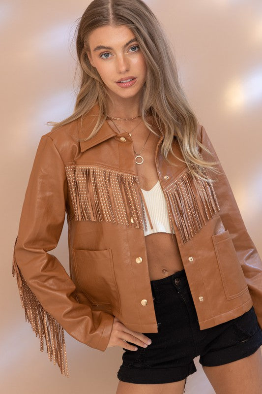 Miranda Fringe Leather Jacket