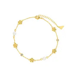 Pearly Flower Anklet